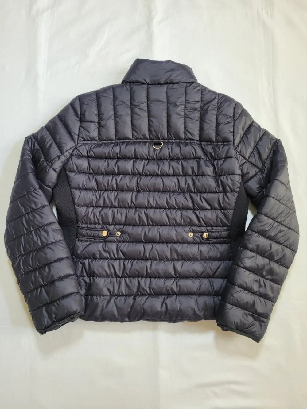Love Tree Womens Quilted Puffer Jacket Full Zip Black Medium Streetwear